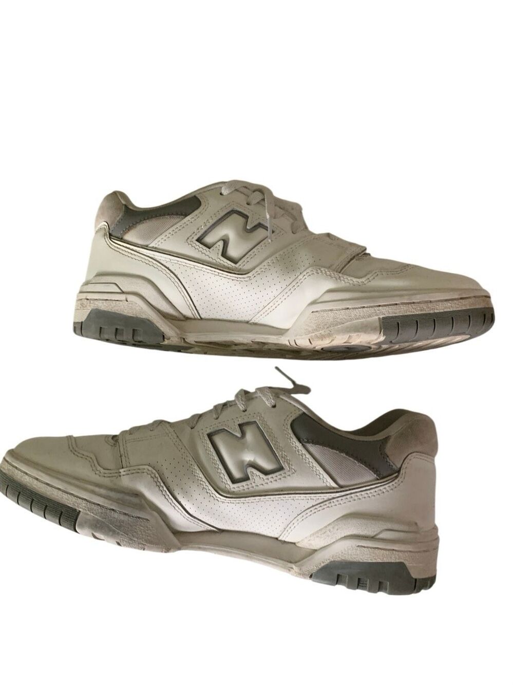 New Balance 550 low top shoes gray white men's size 12